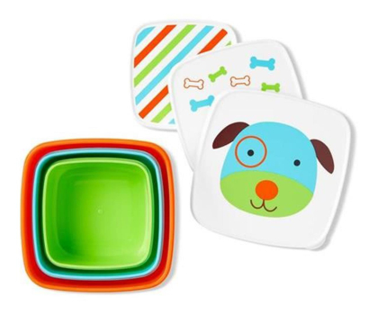 Pojemnik / woreczek na pokarm Skip Hop Zestaw pudełek Zoo Pies